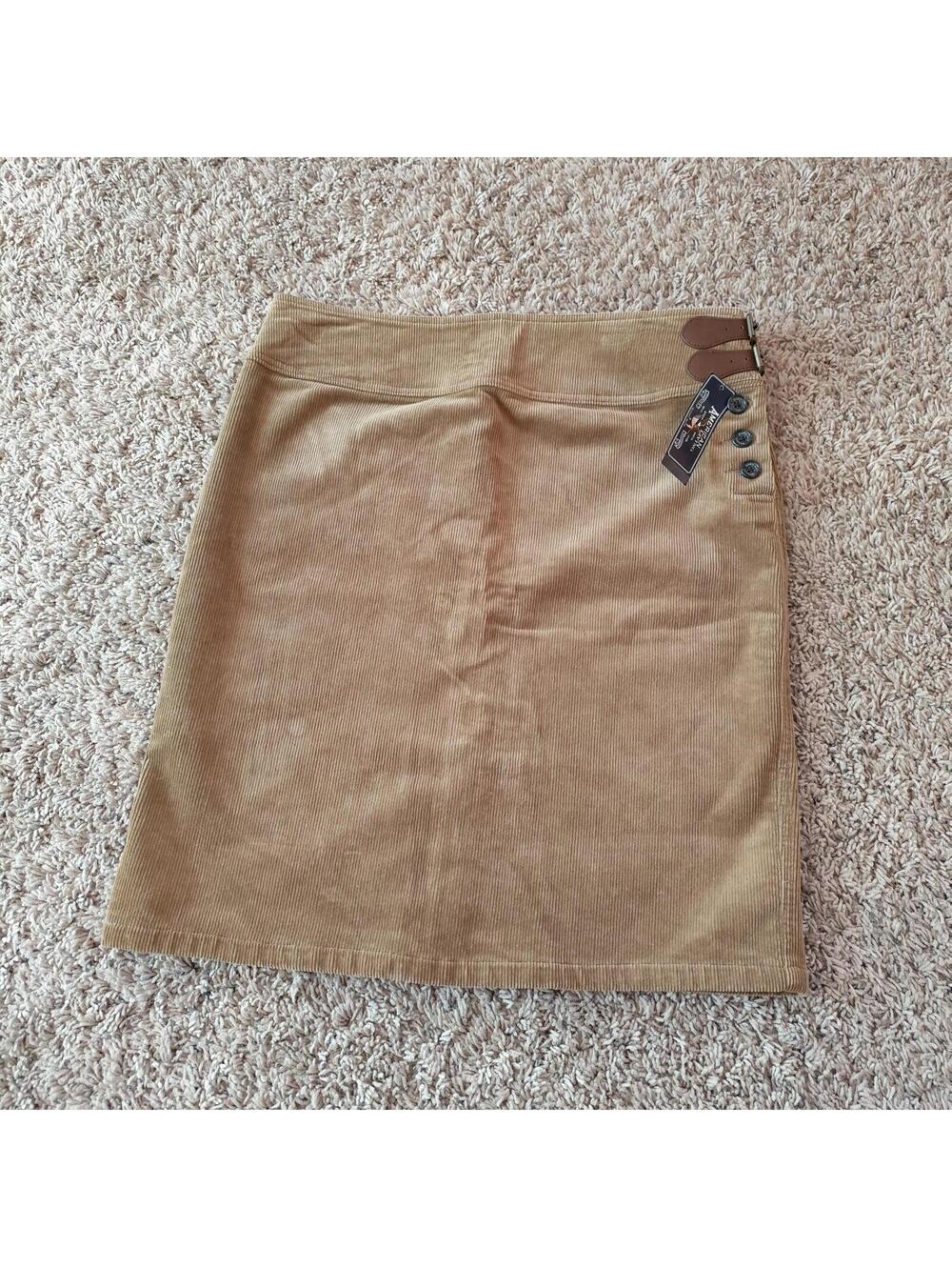 NWT American Living Corduroy Skirt Brown Size 10